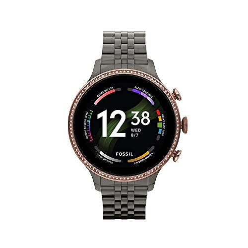 Fossil Connected Smartwatch Gen 6 para mujer con tecnología Wear OS de Google, frecuencia cardíaca, NFC y notificaciones smartwatch FTW6078