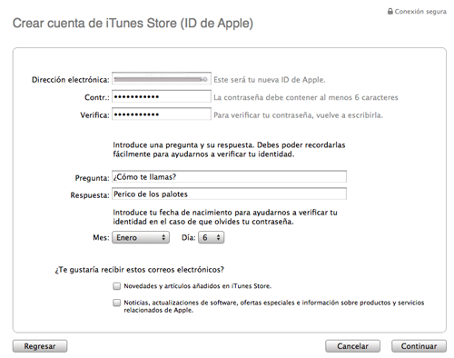 Tutorial para crear una cuenta en la iTunes Store USA