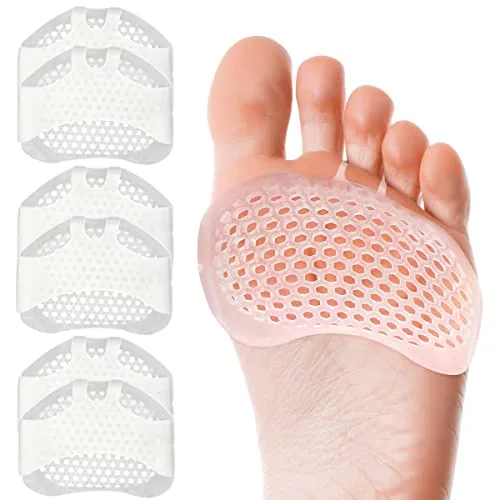 Almohadillas metatarsianas para mujeres y hombres, paquete de 6 unidades, cojín de gel reutilizable para mujer, tacones altos, almohadillas para aliviar el dolor para zapatos, almohadillas para