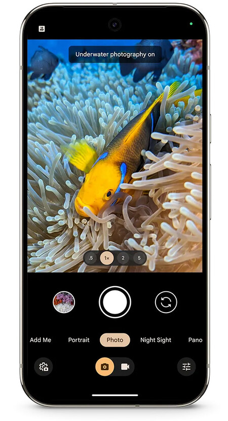 Modo acuático en la cámara de los Google Pixel 9. Imagen de Google