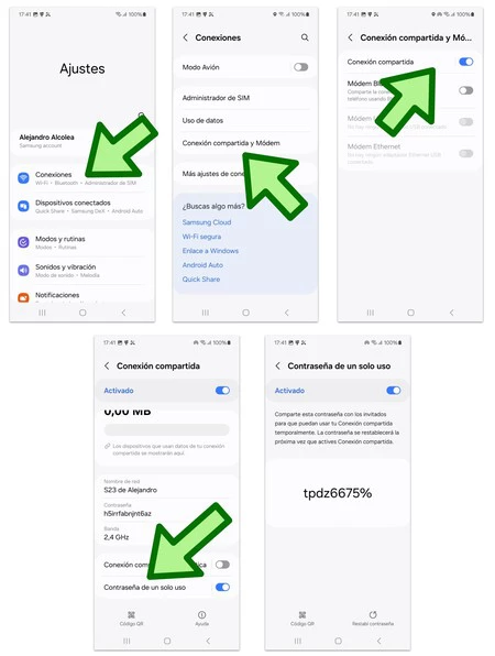 Samsung 接続の共有