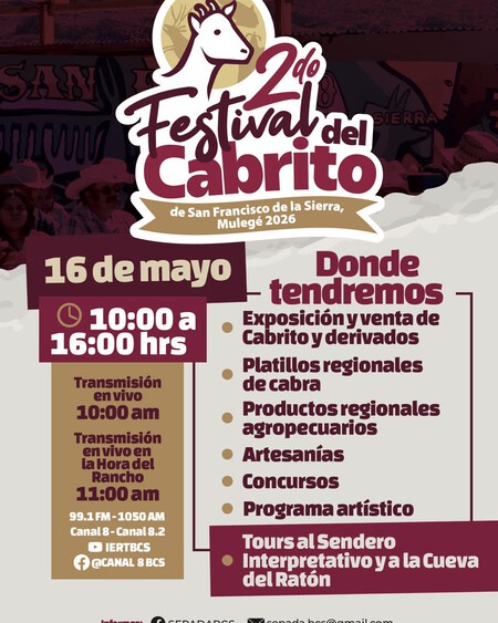 Lánzate al Segundo Festival del Cabrito a probar desde queso a chorizo de cabra en un destino que combina sabor, historia y atardeceres inolvidables