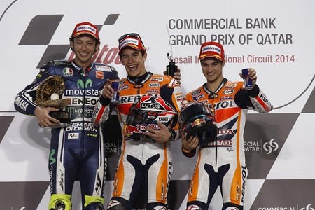 MotoGP Catar 2014: el podio de MotoGP y las declaraciones de los protagonistas