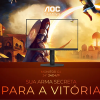 Desconto 12.12! Monitor Gamer AOC 24" 180Hz aparece com 20% OFF no 12.12 do Mercado Livre 
