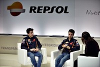 Marc Márquez y Dani Pedrosa con el reto “ValorEs Repsol”