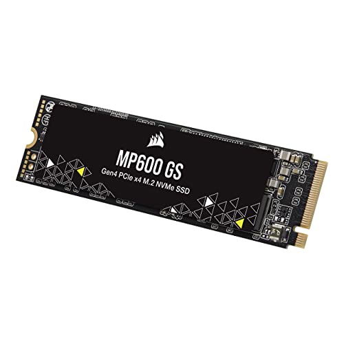 Corsair MP600 GS 2 TB SSD PCIe Gen4 x4 NVMe M.2 - TLC NAND de Alta Densidad - M.2 2280 - Compatibilidad con DirectStorage - hasta 4.800 MB/s - Genial para Portátiles PCIe 4.0 - Negro