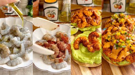 Receta Tostadas De Camaron