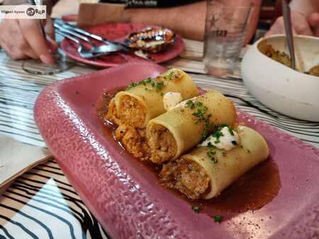macarrones rellenos de cochinillo “Torrequemada