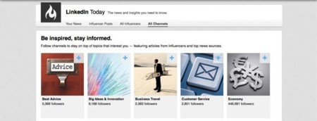 Linkedin añade canales a su sección Today