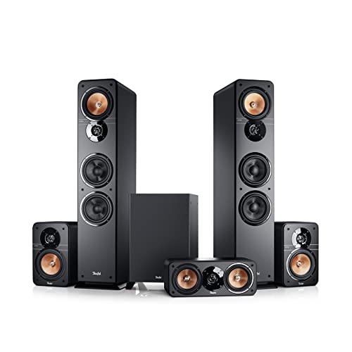 Teufel Ultima 40 Surround 5.1 Set - Altavoces de cine en casa 5.1, sonido envolvente, subwoofer de alta gama, color negro