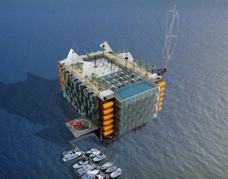 Vacaciones de lujo en una plataforma petrolífera