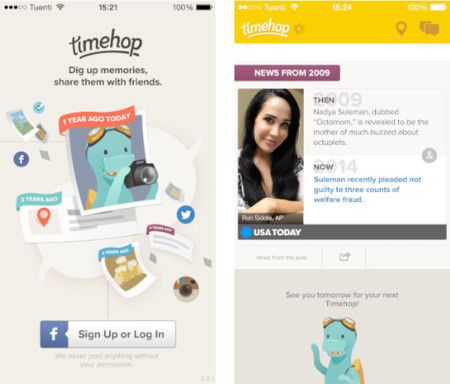 TimeHop, un "Time Machine" de tus redes sociales para el iPhone