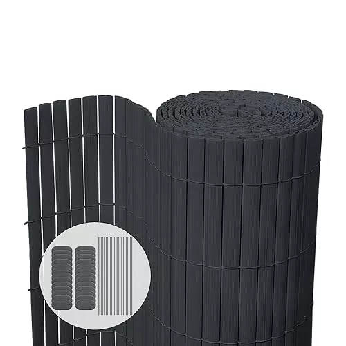 VOUNOT® Cañizo Ocultación PVC Doble Cara 80 x 300 cm 