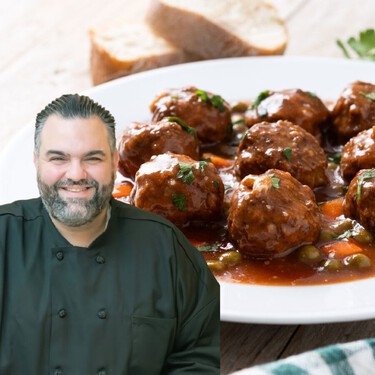 Domenico Tolomeo, chef, es fiel a las albóndigas de su abuela: “El pan remojado en nata es muy importante porque hace que el interior quede suave y tierno” 