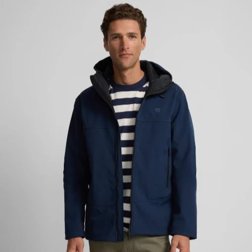 Silbon
Chaqueta de hombre con capucha cortavientos en azul