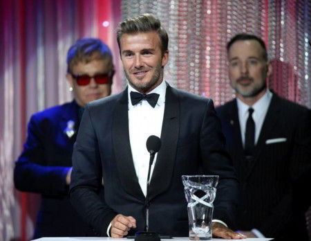 David Beckham: homenajeado en la UNICEF con un impecable tuxedo de Tom Ford
