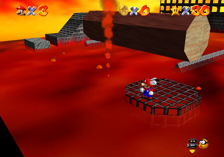 Super Mario 64: cómo conseguir la estrella Red-Hot Log Rolling de Lethal Lava Land