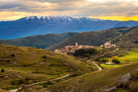 Imagem aérea de Santo Stefano di Sessanio