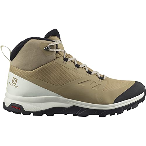 Salomon Outsnap Climasalomon Waterproof (impermeable) Hombre Zapatos de invierno, Marrón (Kelp/Vanilla Ice/Black), 48 EU