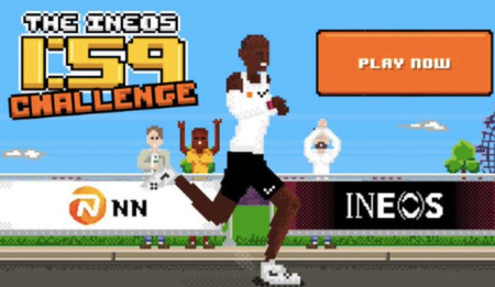 Calentando motores para el reto de Kipchoge en Viena: ayúdale a bajar de dos horas en maratón con este videojuego retro