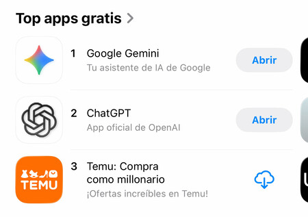 El sorpaso de Gemini a ChatGPT en la App Store