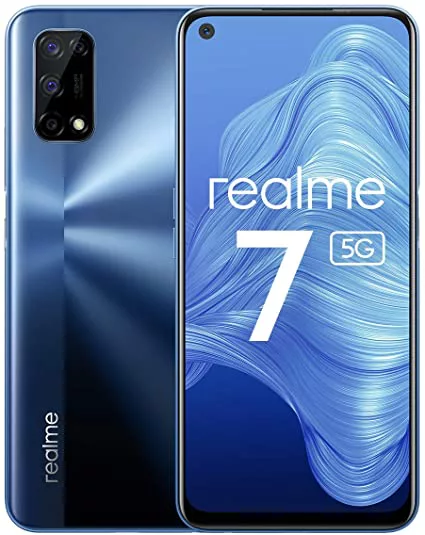 realme 7 5G - smartphone de 6.5, 6GB RAM + 128GB de ROM, 120Hz Ultra Smooth Display, 48MP Quad Camera, batería con 5000mAh y carga de 30W Dart Charge, Color Azul