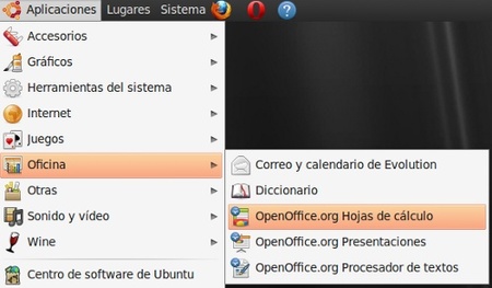 Menú Ubuntu