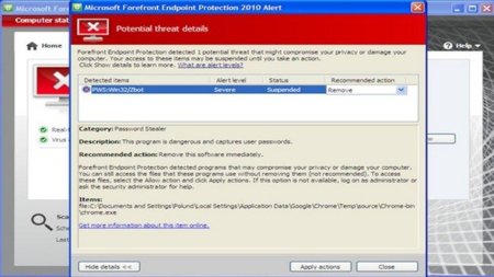 Un error en Microsoft Security Essentials marca Chrome como troyano y lo elimina de Windows