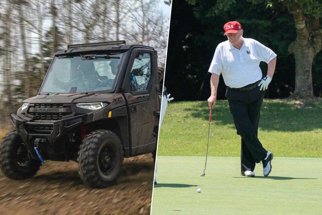 Proteger a Trump es un dolor de cabeza, así que el Servicio Secreto ha comprado un carro de golf blindado: el Golf Force One 