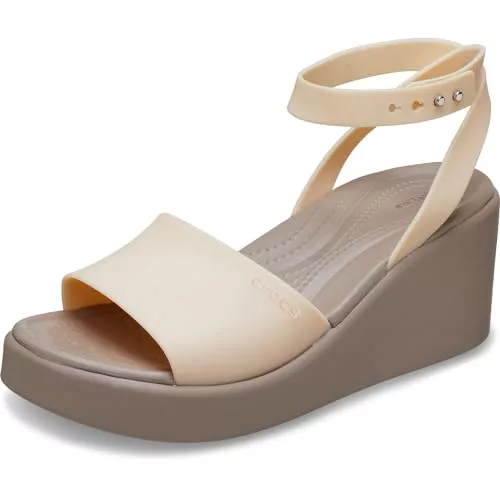 Crocs Brooklyn Ankle Strap Wedge, Sandalias Mujer