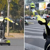 Los robots policía ya controlan el tráfico en las ciudades. Te multa, te pita y son unas moles de 1.80. Hasta vuelve a casa solo 