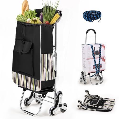 Yontwe Carro de la Compra Plegable con 6 Ruedas