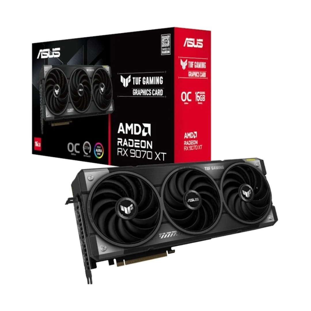 Tarjeta Gráfica ASUS TUF Gaming AMD Radeon RX 9070 XT OC 16GB GDDR6 FSR 4
