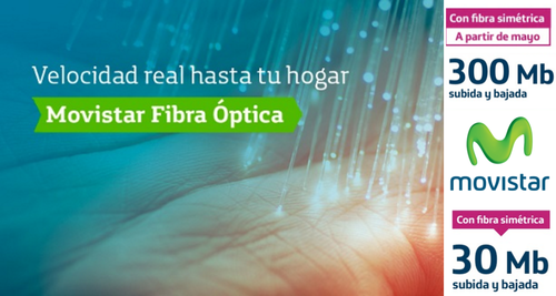 Movistar confirma la llegada de la fibra simétrica en mayo