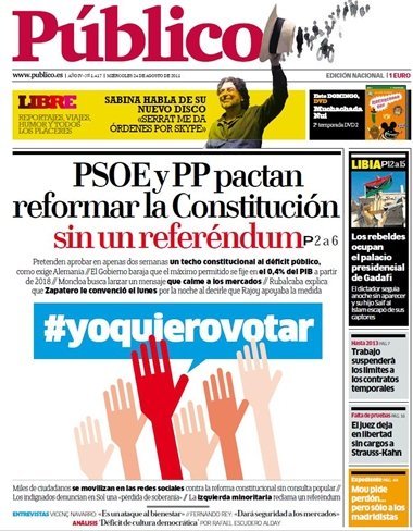 El día que #yoquierovotar fue portada