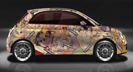 Kar_masutra: este Fiat 500 está decorado con posturas del kamasutra