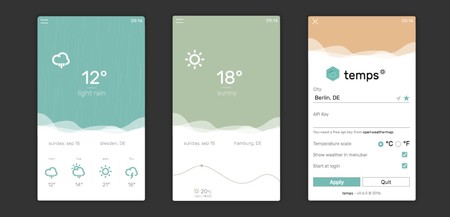 Temps, una app meteorológica para escritorio con una interfaz a lo Material Design