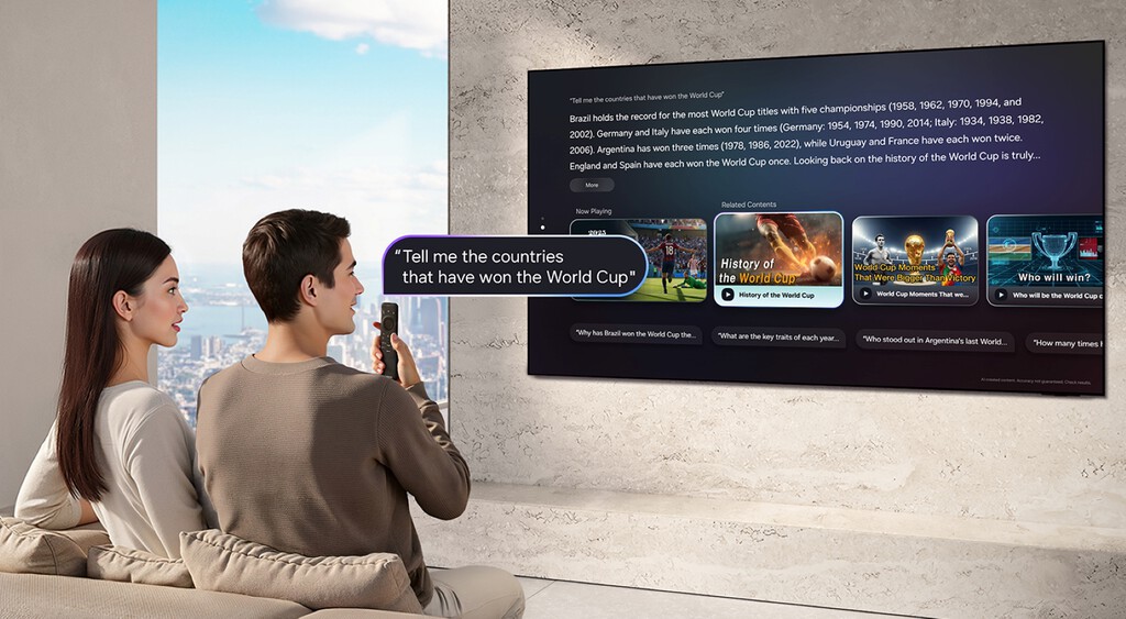 Samsung quiere redefinir lo que se puede hacer con un televisor más allá de la calidad de imagen y sonido: Así es Vision AI Companion 