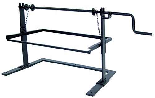 Imex El Zorro – Soporte Elevador Recto para Barbacoas | 78x42x43 cm | Hierro Forjado con Manivela Ajustable