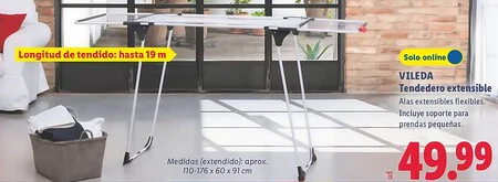 Tendedero Extensible Vileda Folleto Lidl