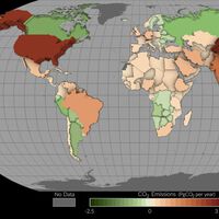 Este impactante mapa de la NASA revela qué países son los que más CO₂ emiten