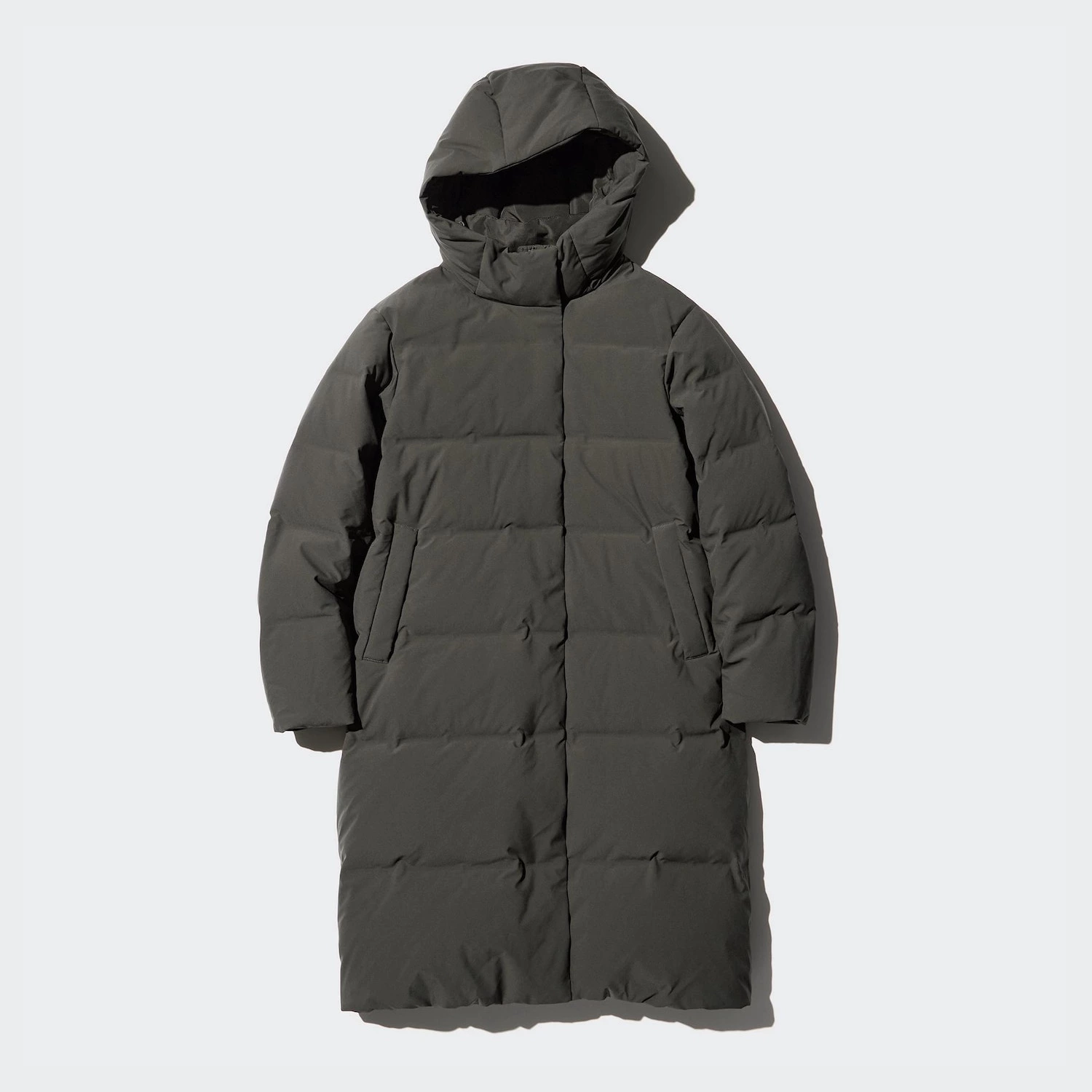 Abrigo plumas sin costuras (largo)