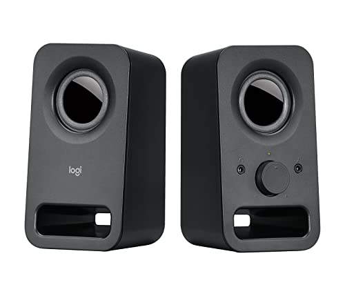 Logitech Z150 Sistema de Altavoces Compacto, Entrada Audio 3.5 mm, Controles Intregados, Toma Auriculares, Enchufe EU, Ordenador/Smartphone/Tablet/Reproductor de Música, Negro