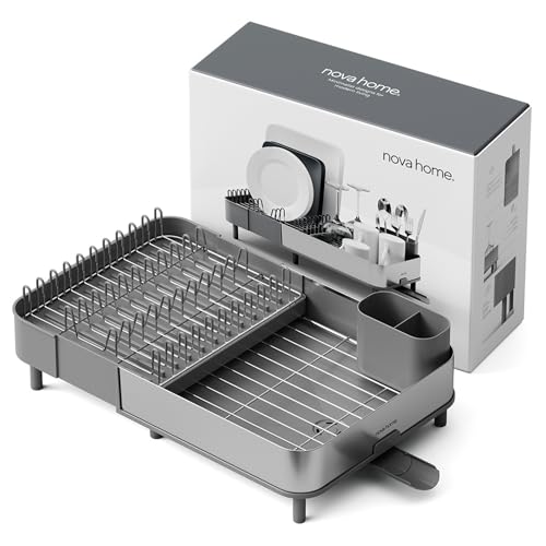 NOVA HOME - Escurreplatos Extensible de Acero Inoxidable 