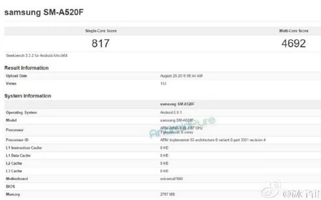 ギャラクシーA5 2017
