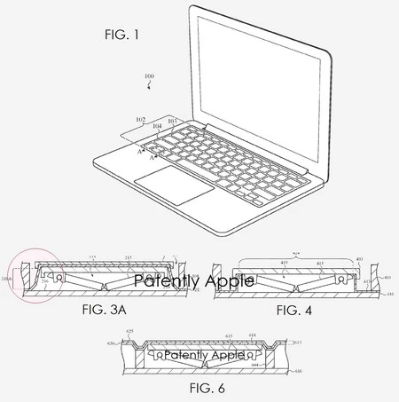 Apple特許の防水キーボード