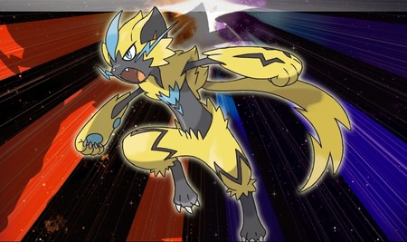 Zeraora, el último Pokémon de Pokémon Ultrasol y Ultraluna, en plena acción con su movimiento eléctrico exclusivo en un gameplay