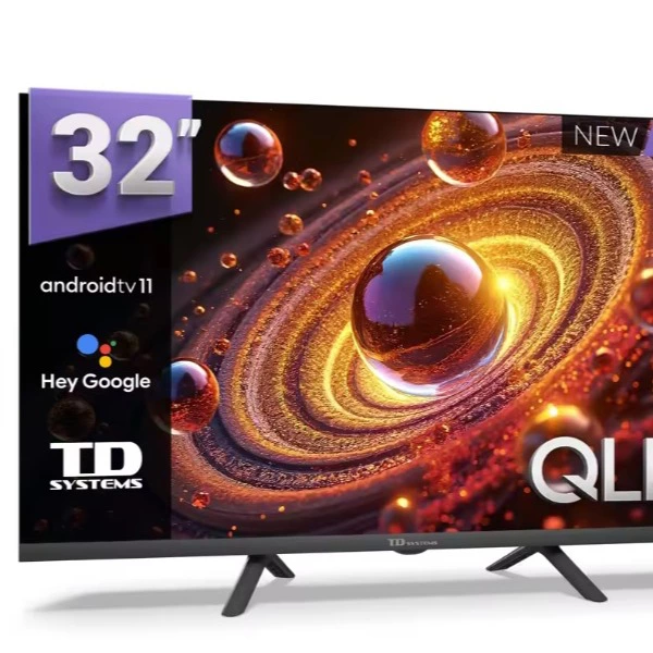 Smart TV 32 pulgadas QLED Hey Google Official Assistant con control por voz. Televisor Android 11 - TD Systems K32DLC20GLQ
