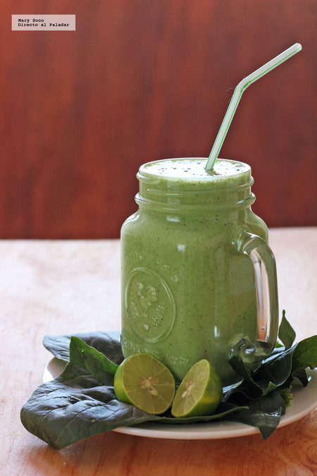 Smoothie de limón y espinacas. Receta