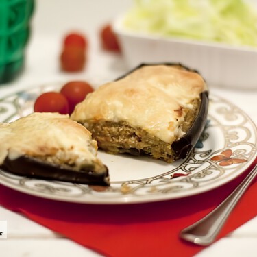 Berenjenas rellenas de pollo, receta de aprovechamiento tradicional y con Thermomix